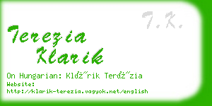 terezia klarik business card